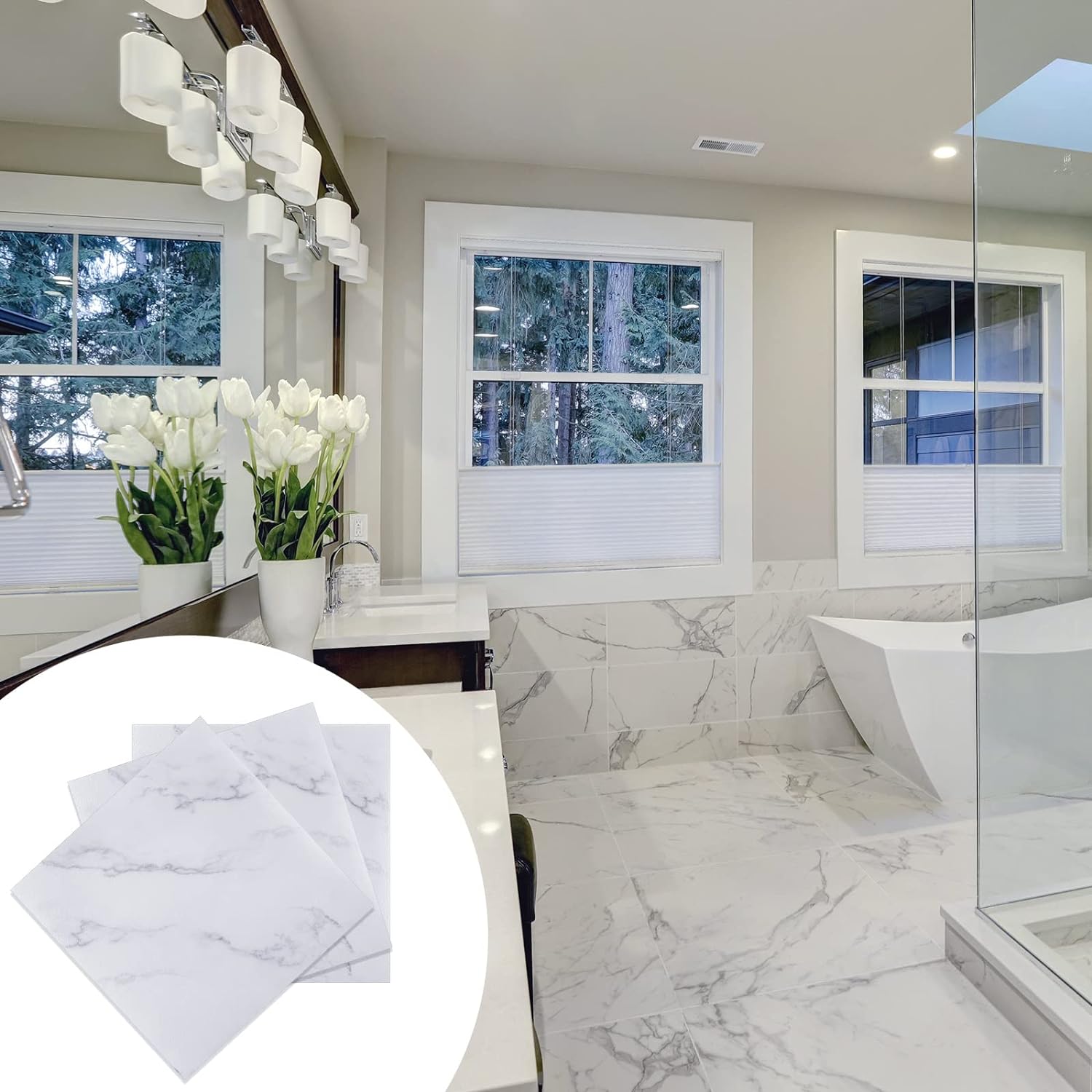 Miniatura 4 de Azulejo adhesivo 30x30 blanco FK23D-237